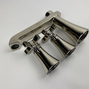 Moen TS929NL Flara 2 Handle Roman Tub Filler Trim Kit w/Sprayer Polished Nickel