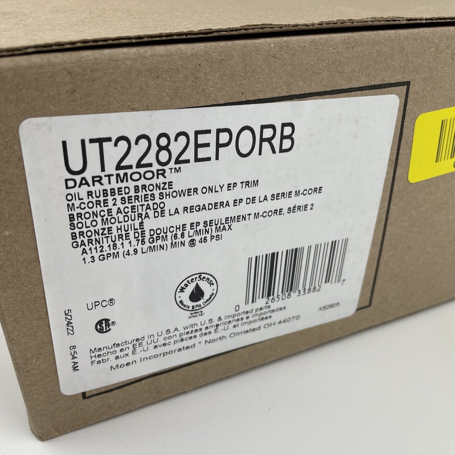 Moen UT2282EPORB Dartmoor Shower Only Trim Package, Oil Rubbed Bronze