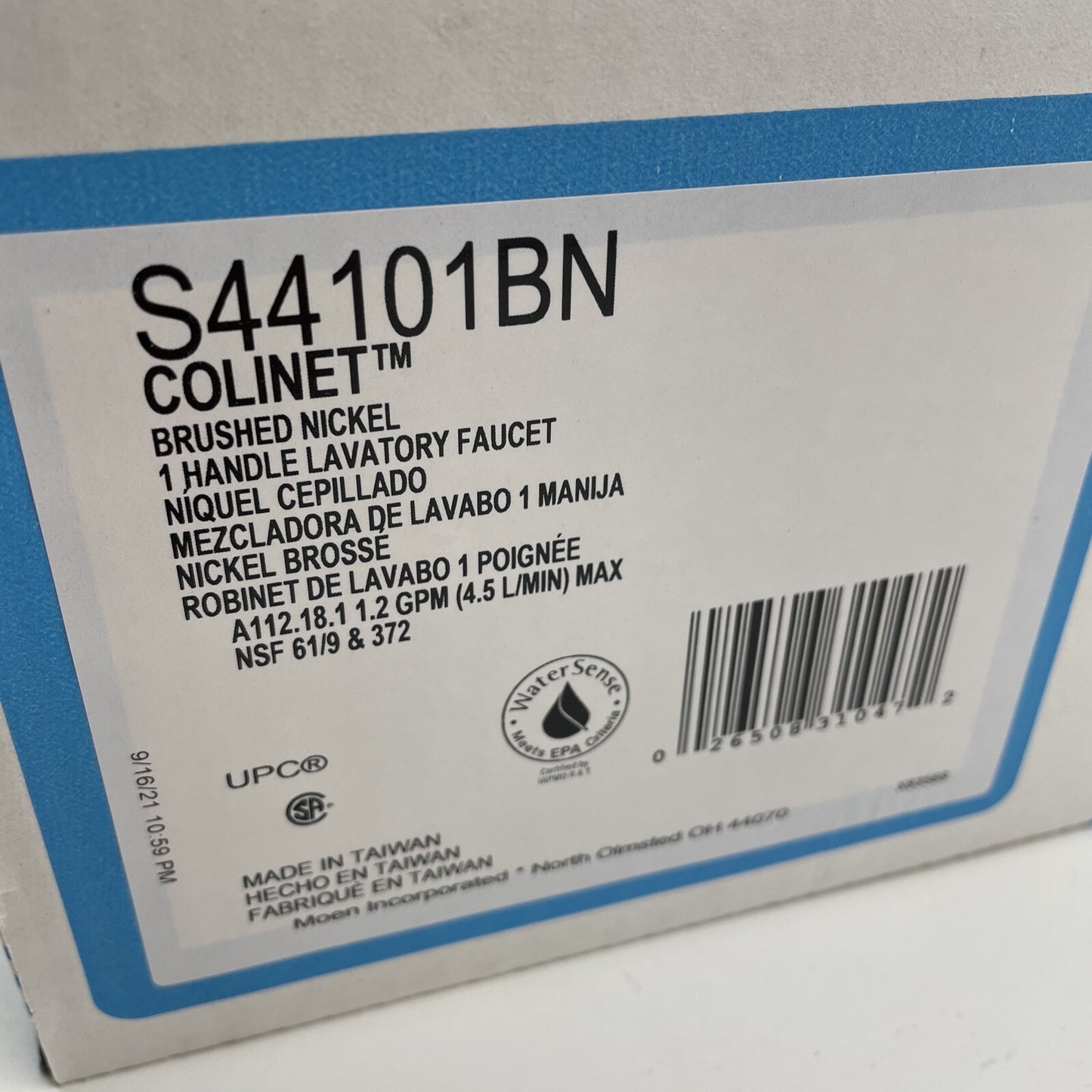 Moen S44101BN Colinet Single Handle Pop-Up Drain Bathroom Faucet Brushed Nickel