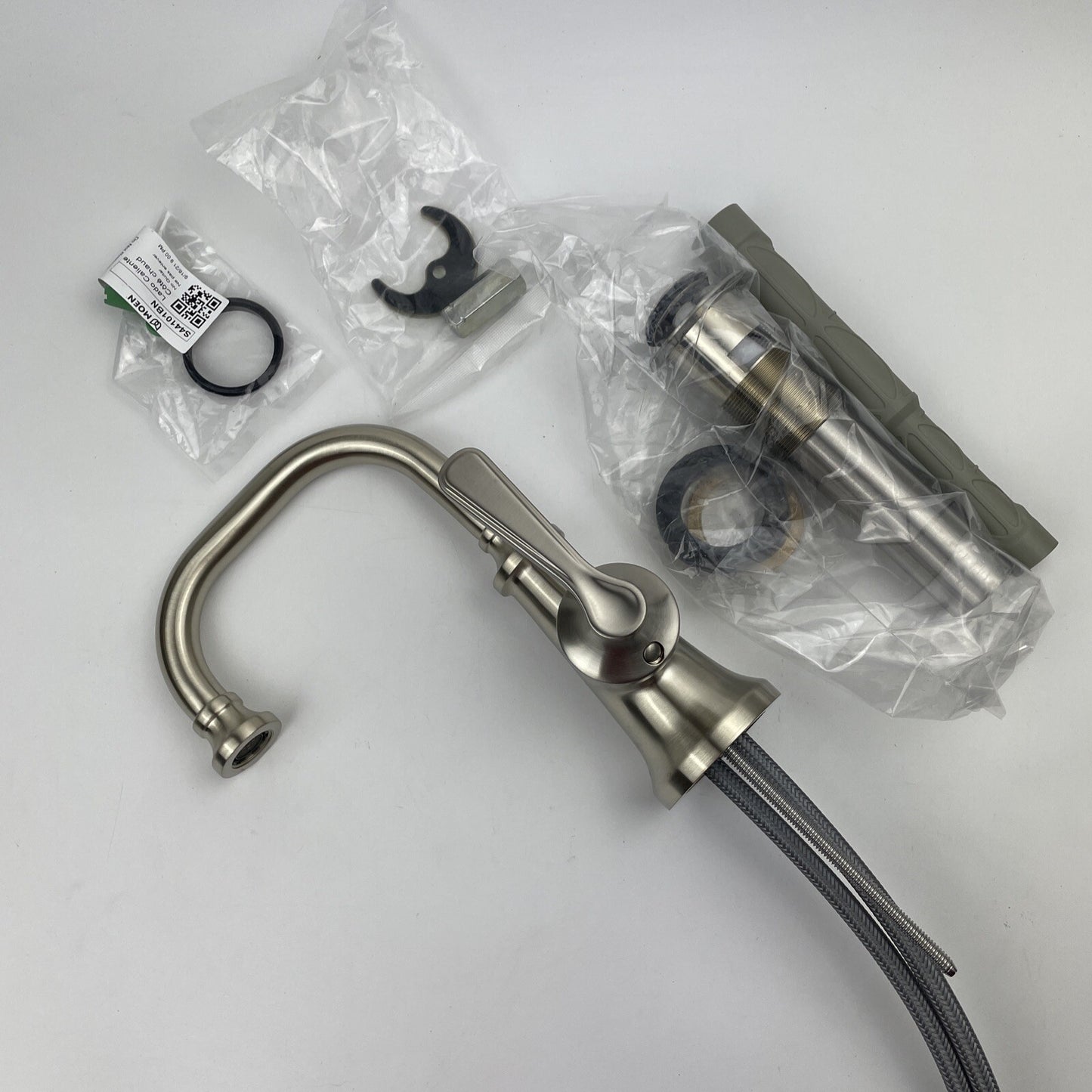 Moen S44101BN Colinet Single Handle Pop-Up Drain Bathroom Faucet Brushed Nickel