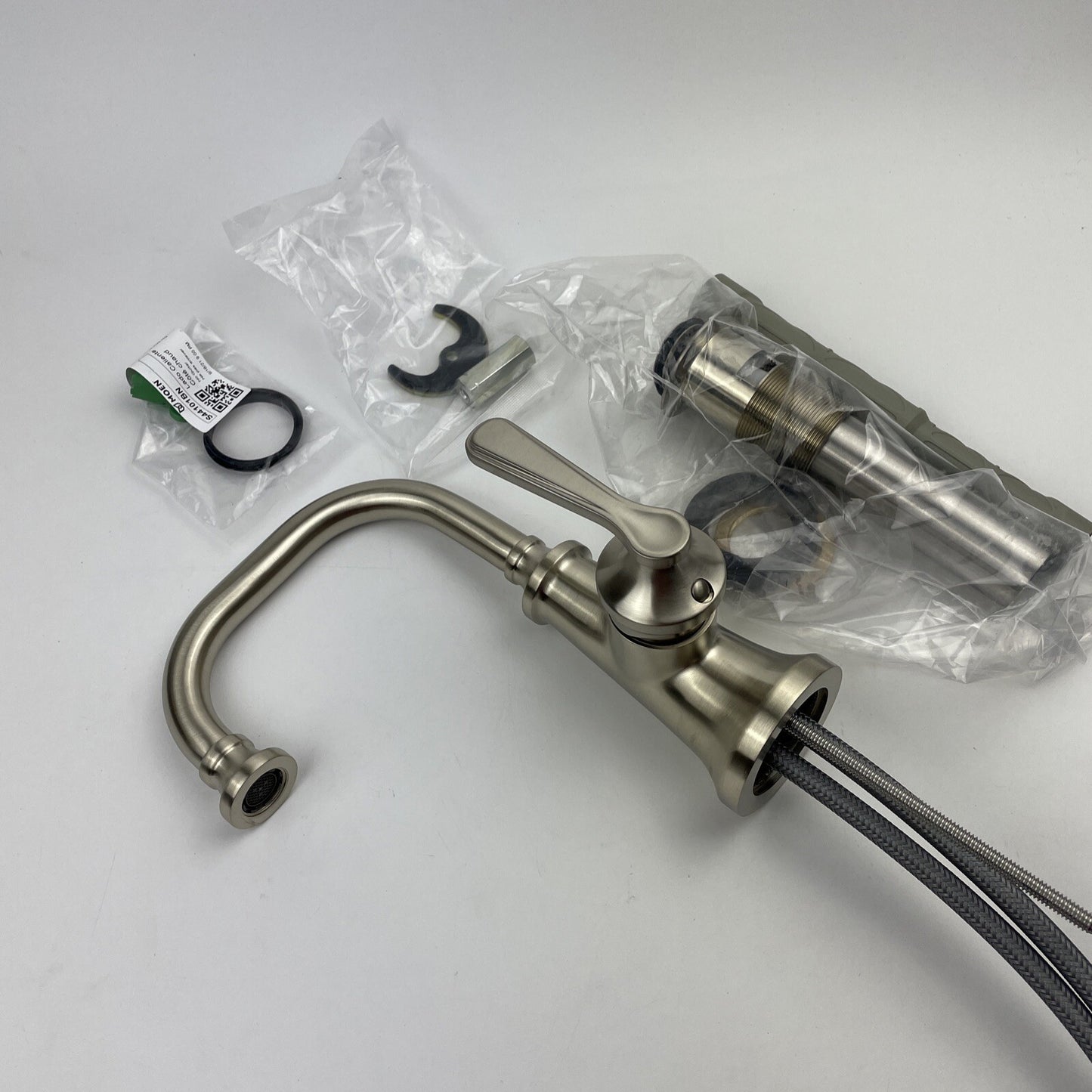 Moen S44101BN Colinet Single Handle Pop-Up Drain Bathroom Faucet Brushed Nickel