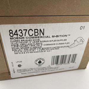 Moen 8437CBN Commercial M-Bition Lavatory Faucet w Drain Classic Brushed Nickel