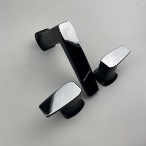 Moen TS8002BLC Via Widespread High Arc Bathroom Faucet in Matte Black / Chrome