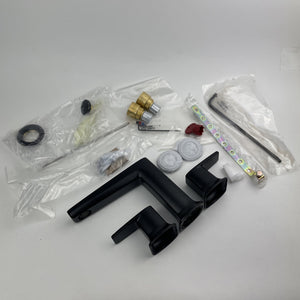 Moen TS8002BLC Via Widespread High Arc Bathroom Faucet in Matte Black / Chrome