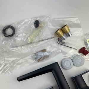 Moen TS8002BLC Via Widespread High Arc Bathroom Faucet in Matte Black / Chrome