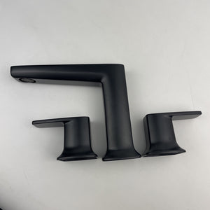 Moen TS8002BLC Via Widespread High Arc Bathroom Faucet in Matte Black / Chrome