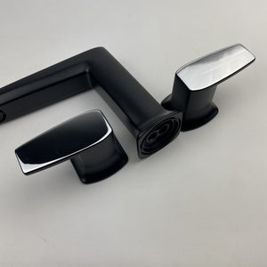 Moen TS8002BLC Via Widespread High Arc Bathroom Faucet in Matte Black / Chrome