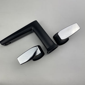 Moen TS8002BLC Via Widespread High Arc Bathroom Faucet in Matte Black / Chrome