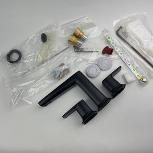 Moen TS8002BLC Via Widespread High Arc Bathroom Faucet in Matte Black / Chrome