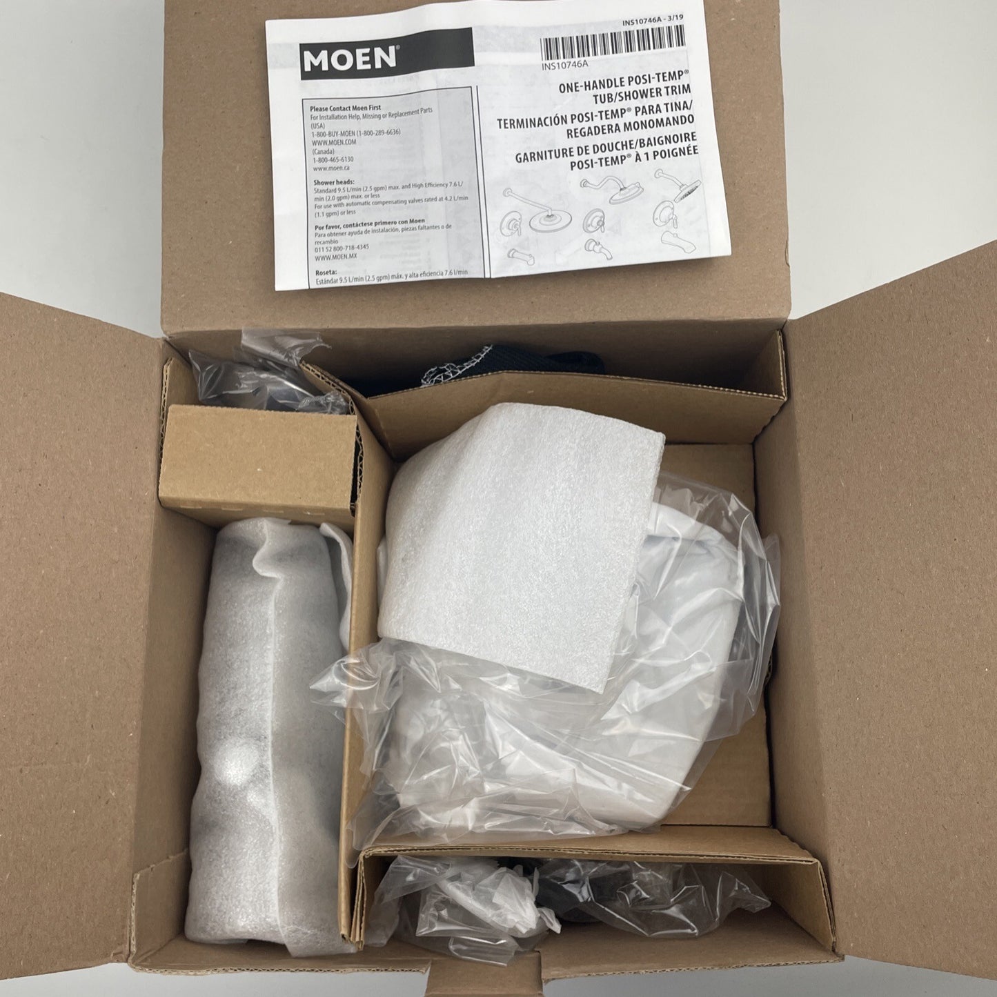Moen TS2913 Flara Single Handle Pressure Balance Tub and Shower Trim Kit Chrome