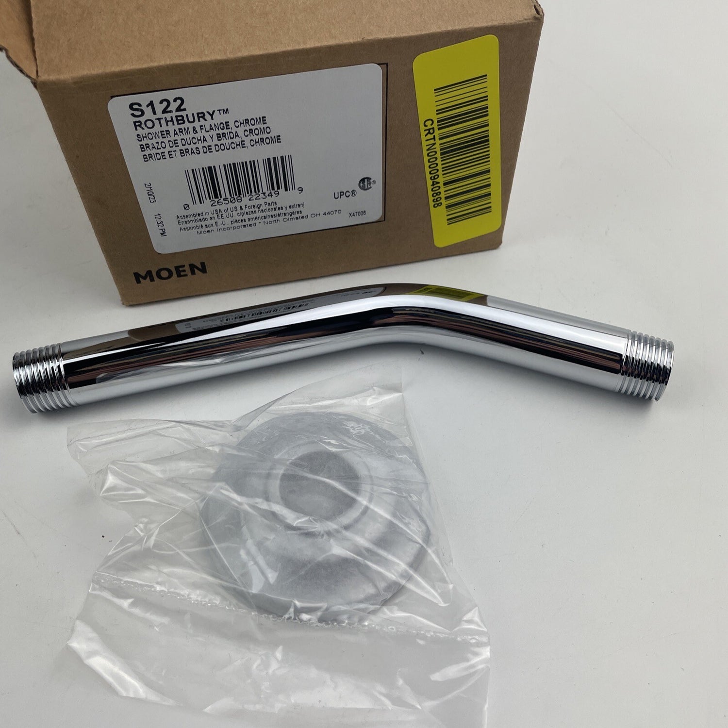 Moen S122 Rothbury 8" Shower Arm, Chrome