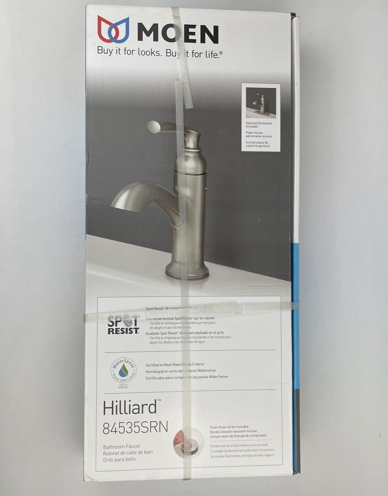 Moen 84535SRN Hilliard One-Handle High Arc Bathroom Faucet - Brushed Nickel