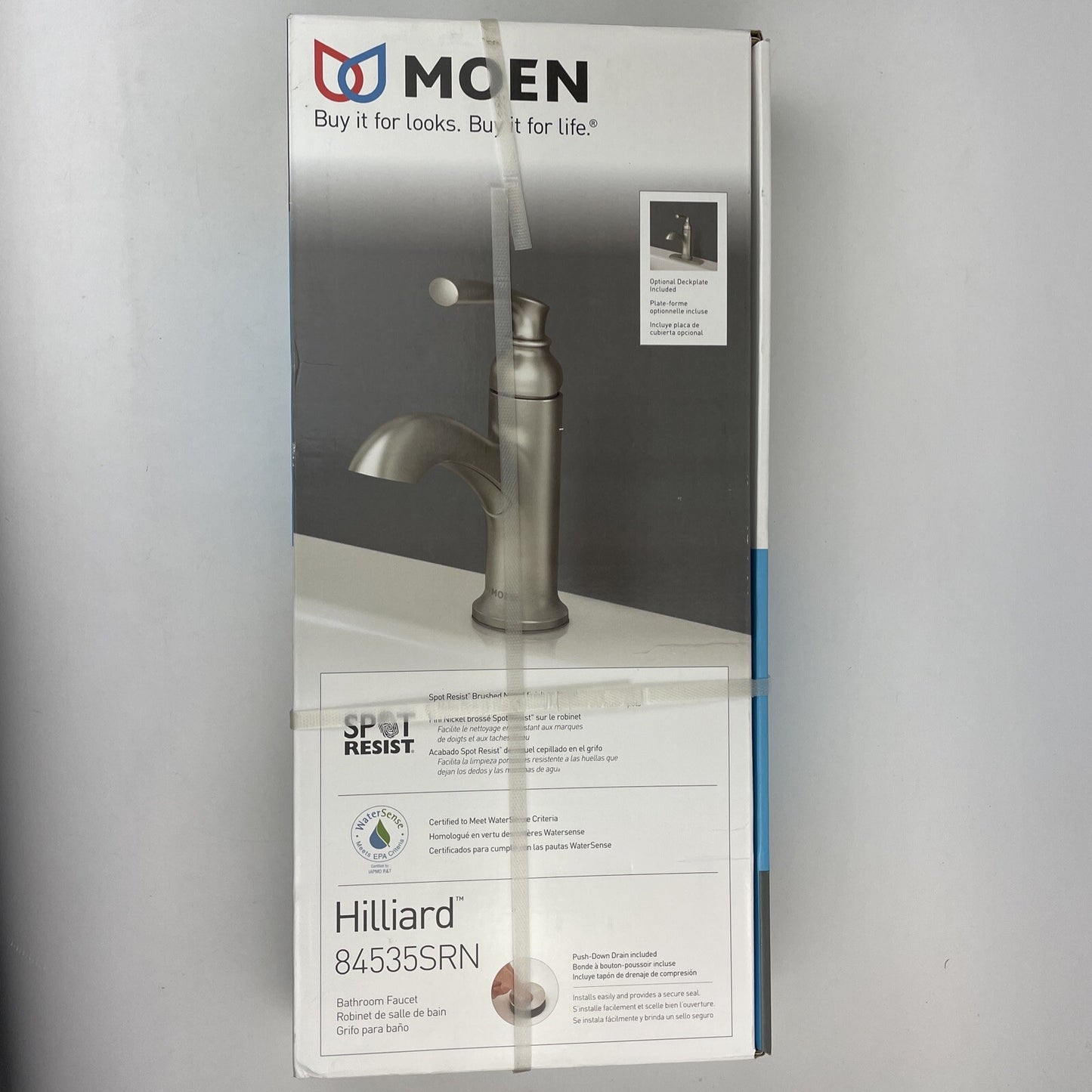 Moen 84535SRN Hilliard One-Handle High Arc Bathroom Faucet - Brushed Nickel