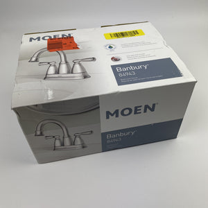 Moen 84943 Banbury 4" Centerset 2-Handle Bathroom Sink Faucet - Chrome