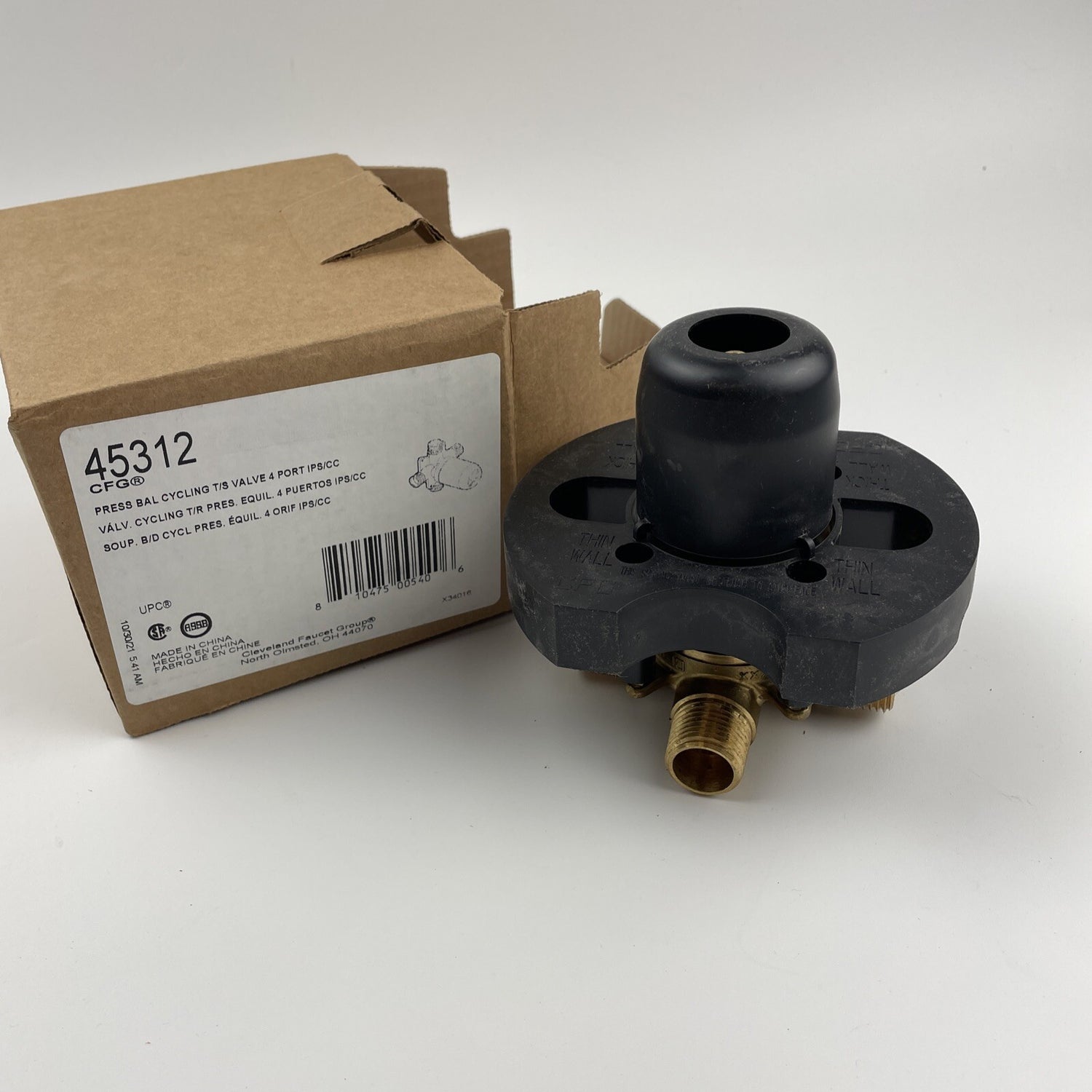 Moen 45312 Cleveland Faucet Tub/Shower Pressure Balancing Cycling Rough in Valve