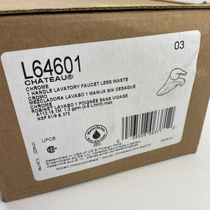 Moen L64601 Chateau Single-Handle Centerset Low Arc Bathroom Faucet - Chrome
