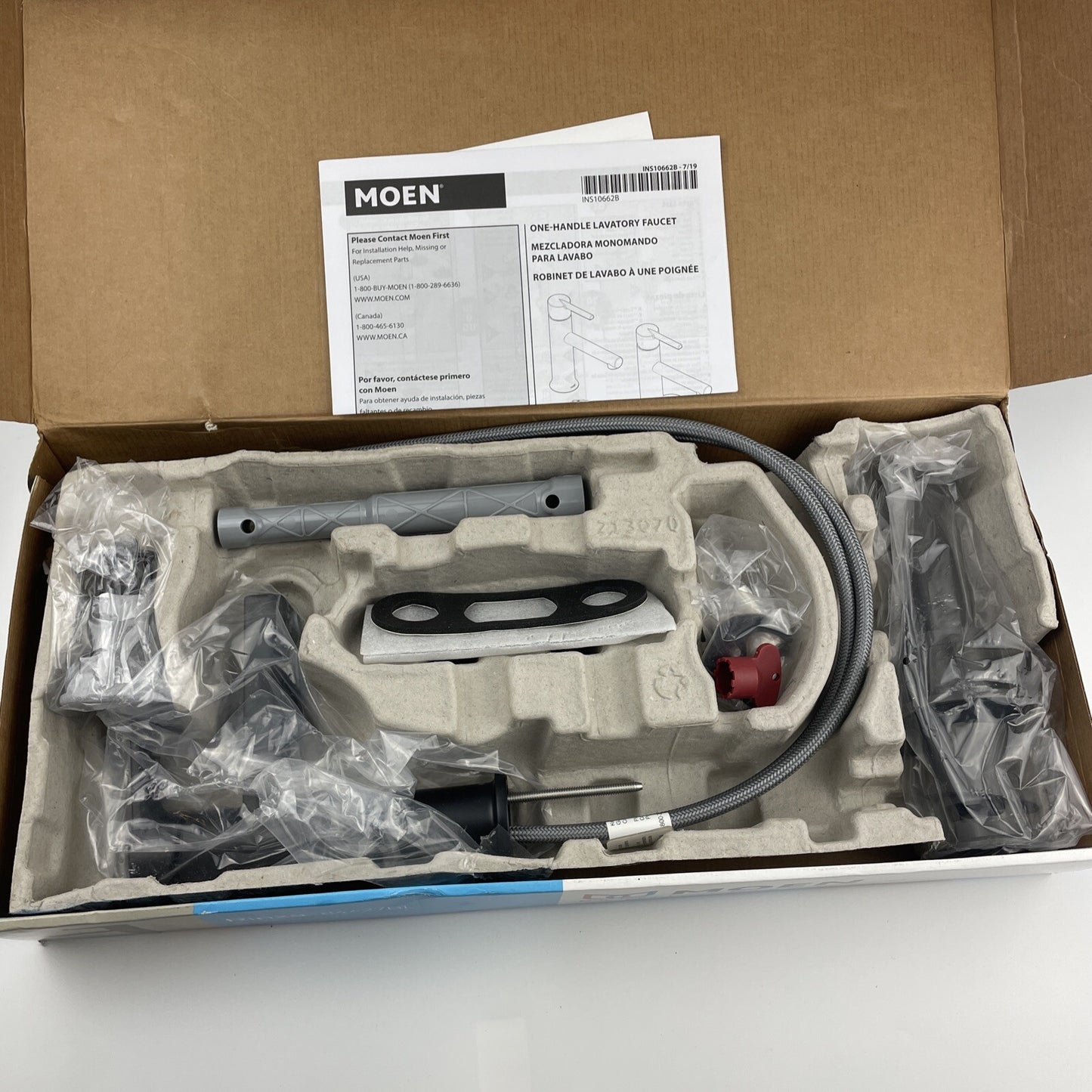 Moen 84627BL Rinza Single-Handle High Arc Bathroom Faucet - Matte Black