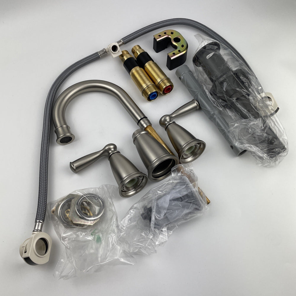 Moen 84947SRN Banbury Two-Handle Widespread Bathroom Sink Faucet Brushed Nickel