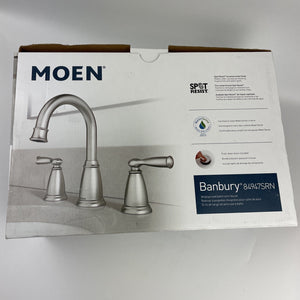 Moen 84947SRN Banbury Two-Handle Widespread Bathroom Sink Faucet Brushed Nickel