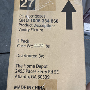 Home Decorators Willow Springs 4-Light 31" Vanity Bathroom Light Glass Chrome