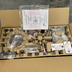 Hampton Bay Hilna 52 in. Indoor/Outdoor Black Ceiling Fan Light and Remote