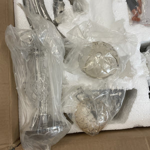 Elegant Lighting 1130D17-GT/RC Geneva 4 Light 17"W Crystal - Nickel