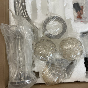 Elegant Lighting 1130D17-GT/RC Geneva 4 Light 17"W Crystal - Nickel