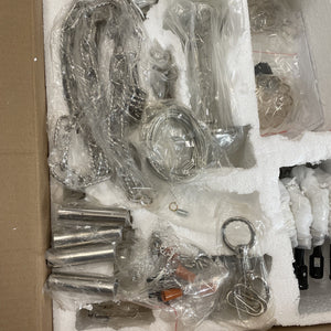 Elegant Lighting 1130D17-GT/RC Geneva 4 Light 17"W Crystal - Nickel