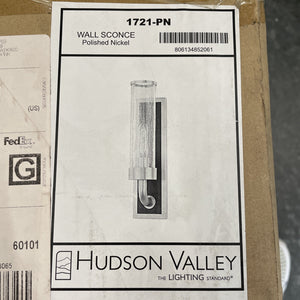 Hudson Valley Lighting 1721 Soriano 1 Light 17" Tall Wall Sconce - Nickel