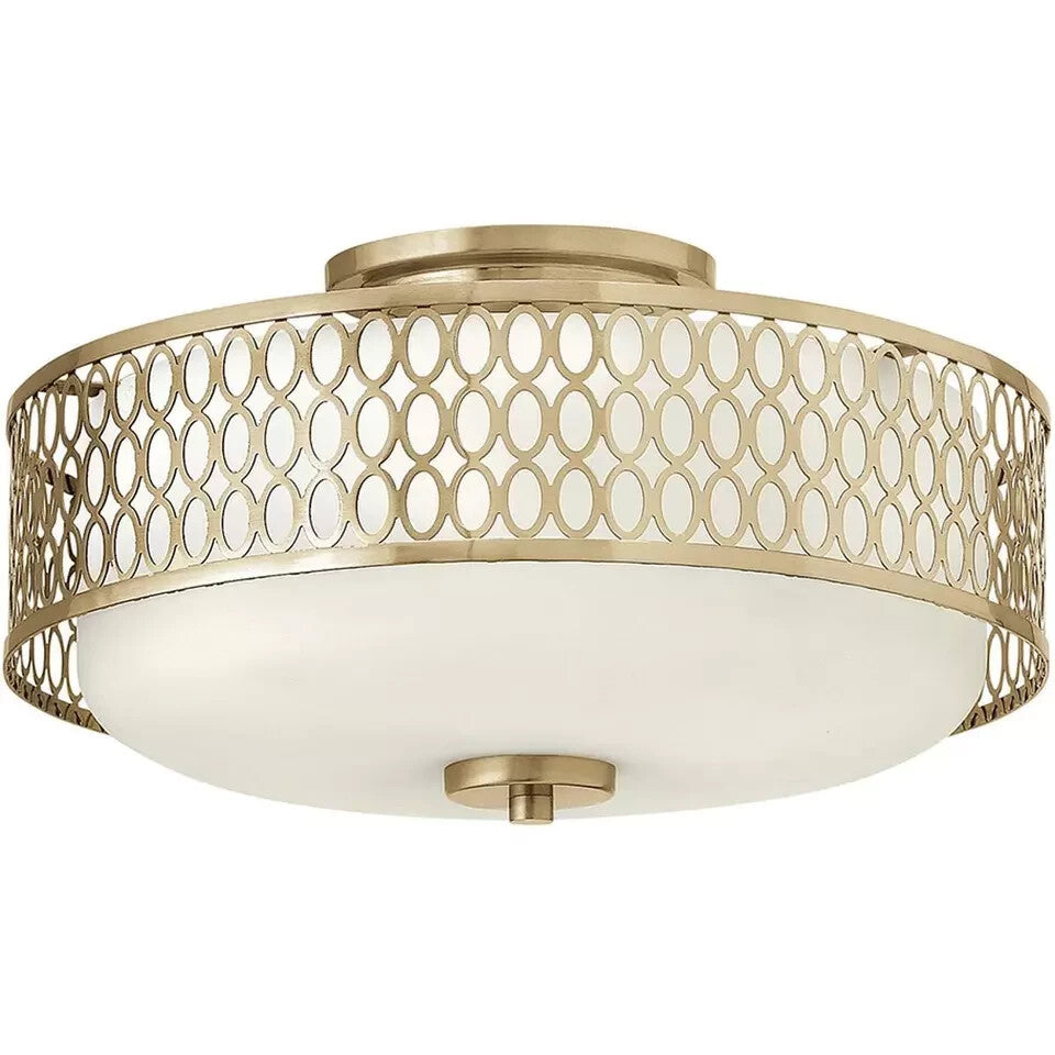 Fredrick Ramond Jules 3 Light Foyer Bath Semi-Flush, Brushed Gold - FR35601BRG