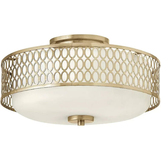 Fredrick Ramond Jules 3 Light Foyer Bath Semi-Flush, Brushed Gold - FR35601BRG
