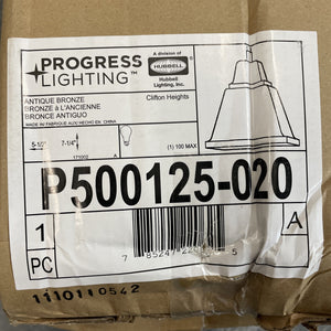 Progress Lighting P500125-020 Clifton Heights Mini Pendant Antique Bronze