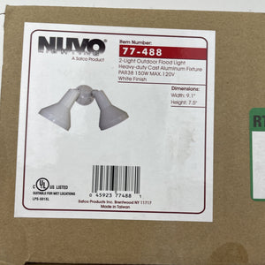 Nuvo Lighting 77-488 White 4-3/4"H 2-Light Outdoor Flood Light