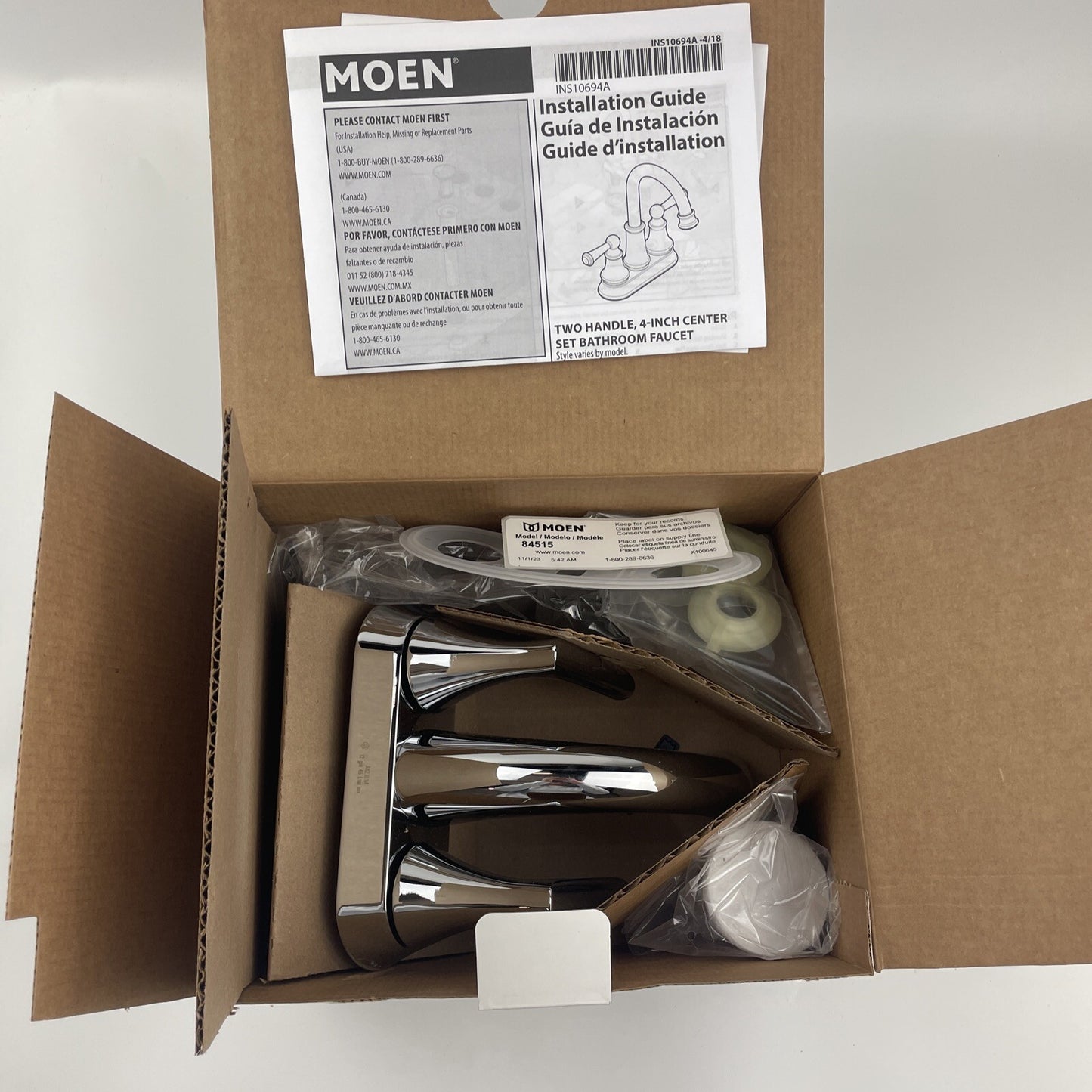 Moen 84515 Findlay 4 in. Centerset Double-Handle Bathroom Faucet - Chrome