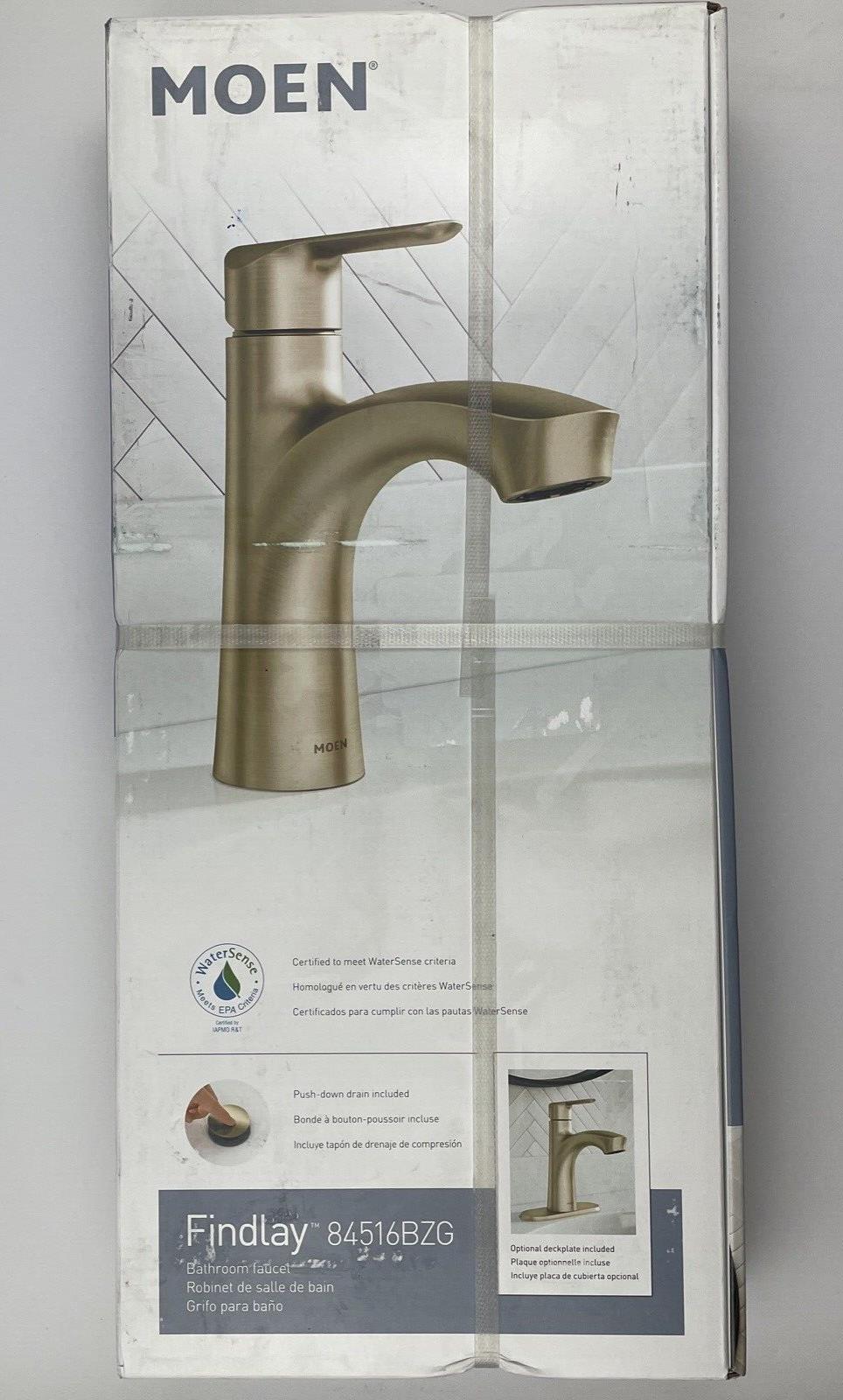 Moen 84516BZG Findlay Single-Handle Centerset Bathroom Faucet - Bronzed Gold