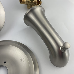 (READ)Moen 82466SRN Korek One-Handle Tub and Shower Faucet - Brushed Nickel