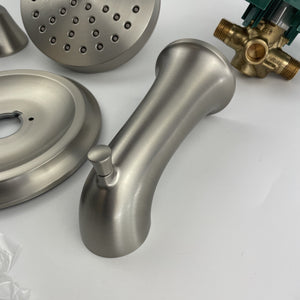 (READ)Moen 82466SRN Korek One-Handle Tub and Shower Faucet - Brushed Nickel