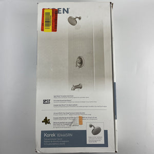 (READ)Moen 82466SRN Korek One-Handle Tub and Shower Faucet - Brushed Nickel