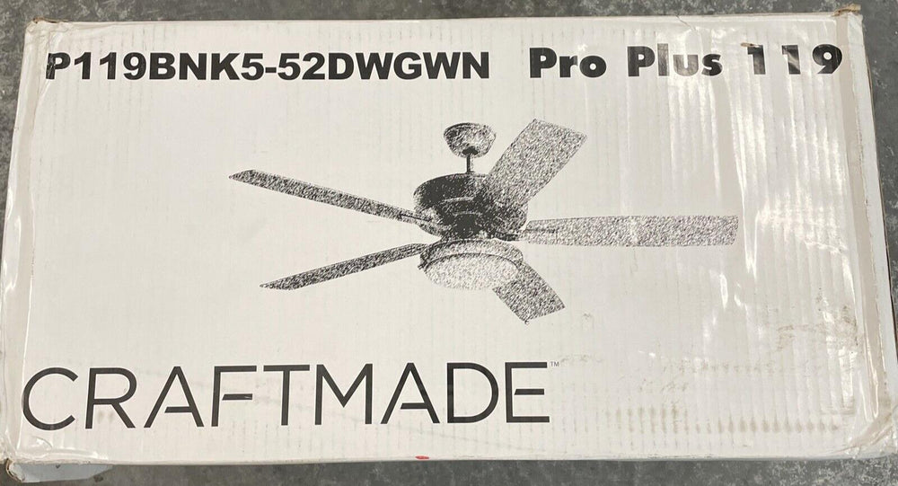 Craftmade Lighting P119BNK5-52DWGWN Pro Plus 119 Series - 52 Inch 5 Blade
