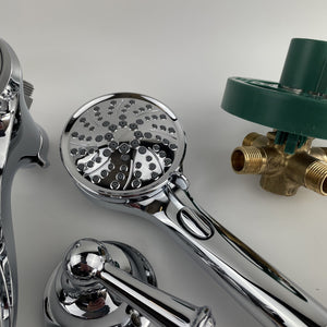 Moen 82611 Brecklyn 6-Spray Tub Shower Faucet Rainshower - Chrome