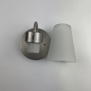 Kichler 52445NI Erma 1 Light Wall Sconce Satin Etched Glass Shade Brushed Nickel