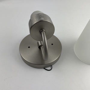 Kichler 52445NI Erma 1 Light Wall Sconce Satin Etched Glass Shade Brushed Nickel