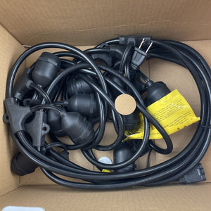 Hampton Bay 12-Light 24 ft Black Indoor/Outdoor Incandescent Edison String Light