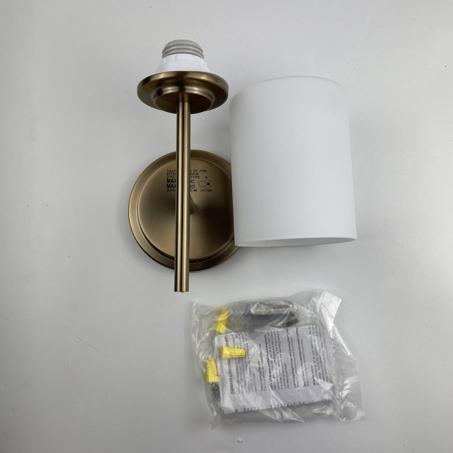 Kichler 55140BNB Ali 1-Light Brushed Natural Brass Bathroom Wall Sconce Light