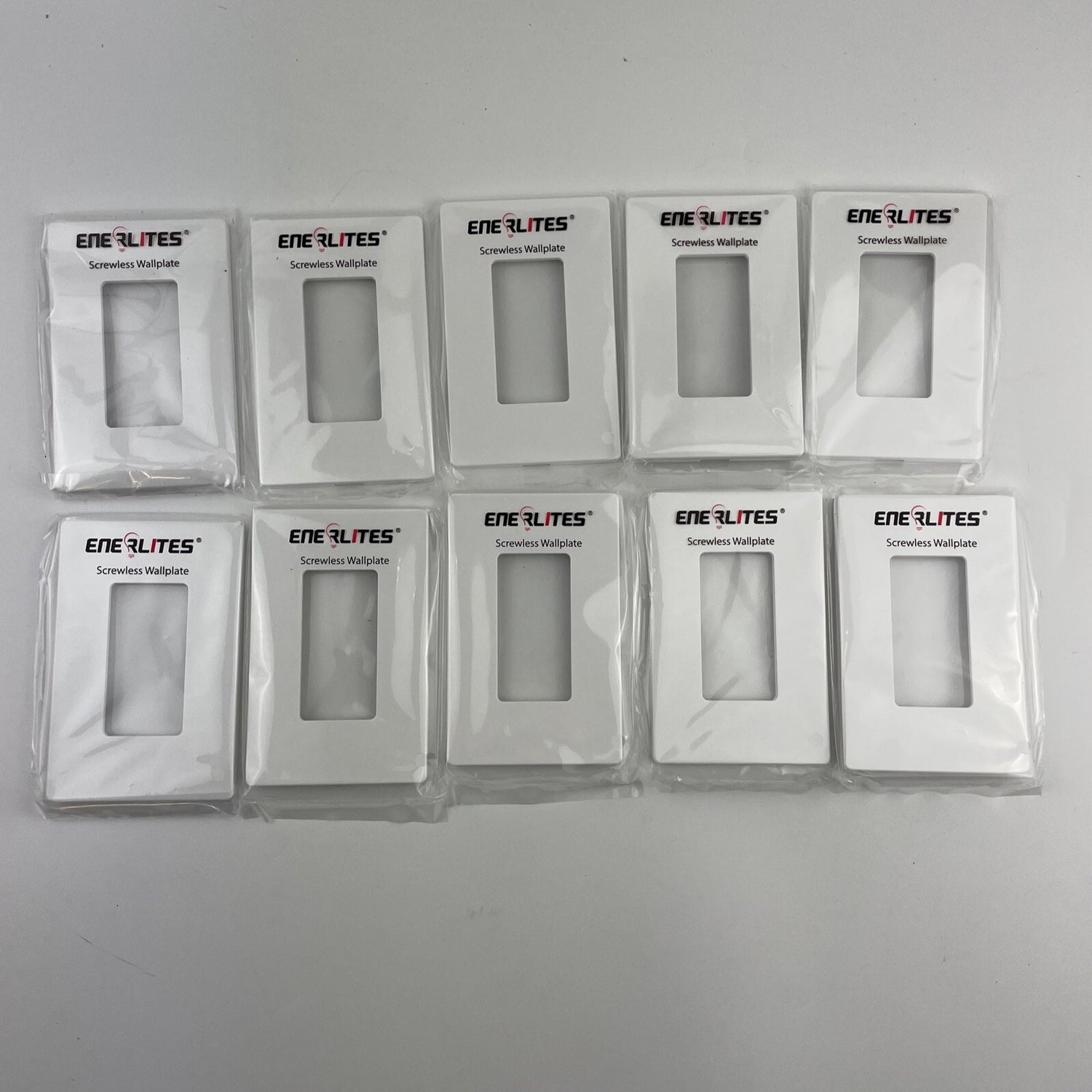 ENERLITES Midsize Screwless Decorator Wall Plate SI8831M-W-10PCS, White