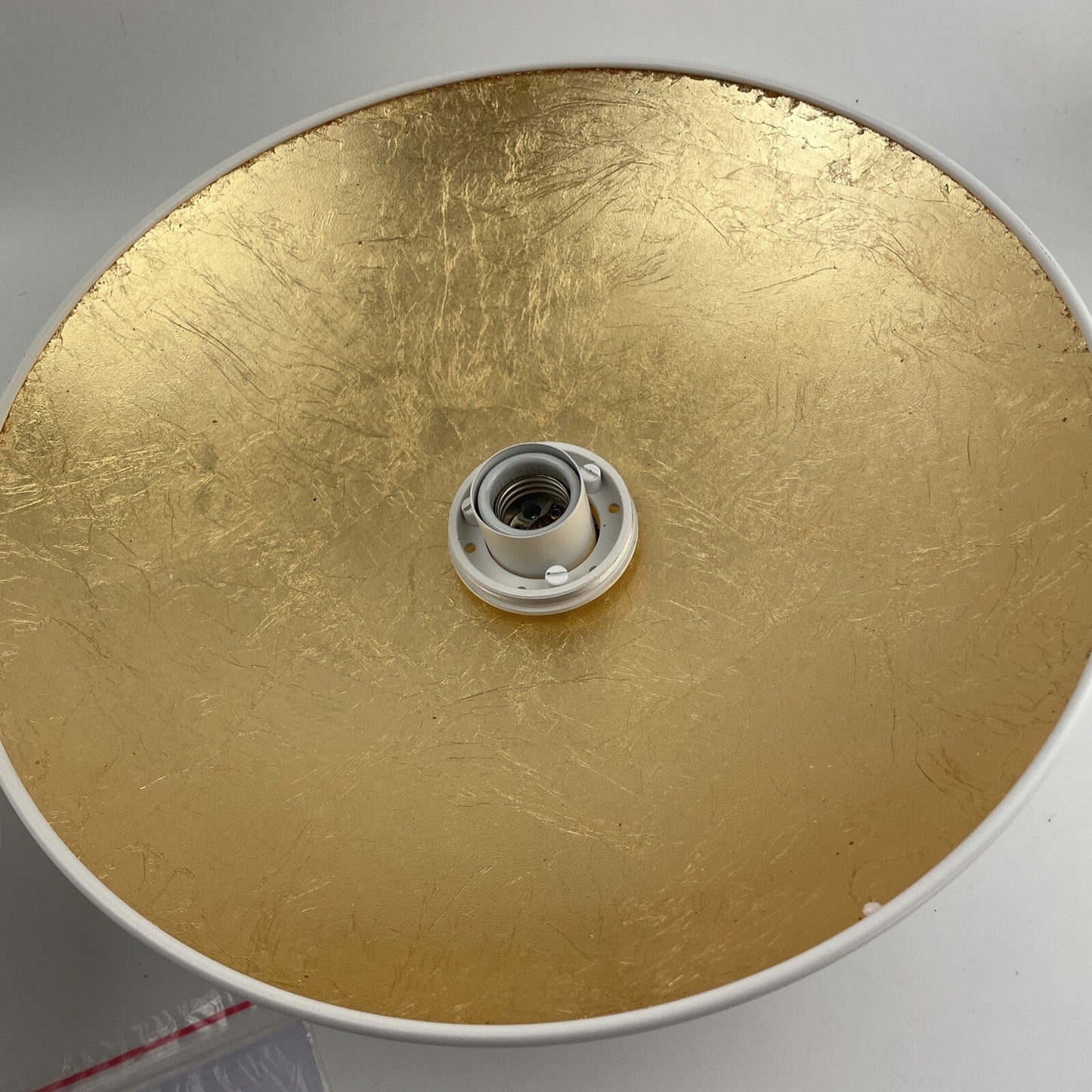 Mitzi Cadence 1 Light Medium Semi Flush, White/Gold Leaf - H368601M-WH-GL