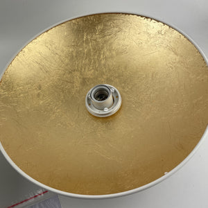 Mitzi Cadence 1 Light Medium Semi Flush, White/Gold Leaf - H368601M-WH-GL