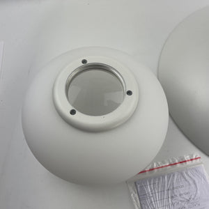 Mitzi Cadence 1 Light Medium Semi Flush, White/Gold Leaf - H368601M-WH-GL