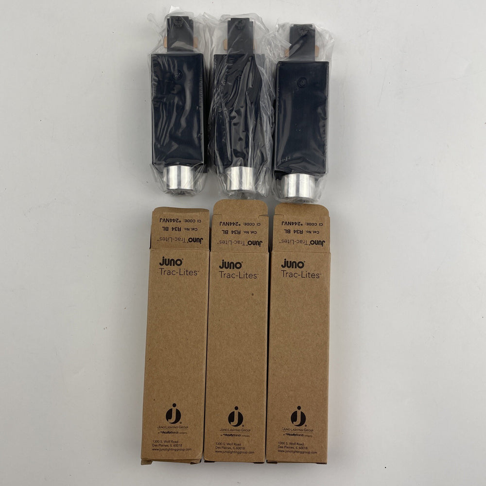 Juno Lighting R34BL Trac-Lites Conduit Connector, BLACK 3 pack