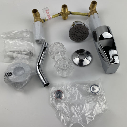 New Moen 2919EP Chateau Tub/ Shower Trim & Valve Package - Chrome